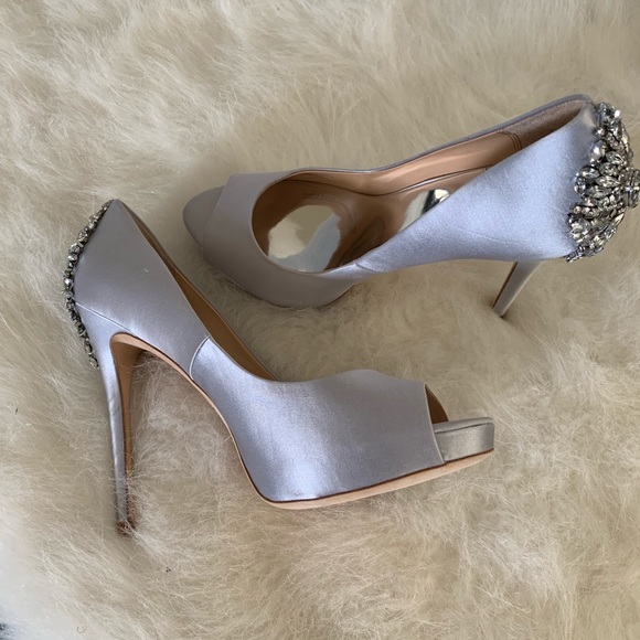 Badgley Mischka Silver Kiara Heels - Picture 4 of 7